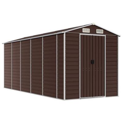 HELLOSHOP26 Abri de jardin 191x470 cm - Marron