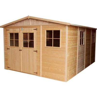 TIMBELA  M336 Abri de Jardin en Bois - H226xl324xL416 cm / 12 m&sup2;