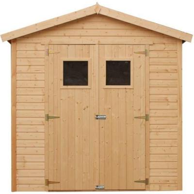TIMBELA  M351 Abri de Jardin en Bois Naturel - H228x222x233 cm / 4,2 m&sup2;