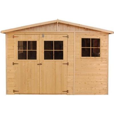 TIMBELA Abri de Jardin en Bois 6 m&sup2; - H226 x 324 x 216 cm -  M334