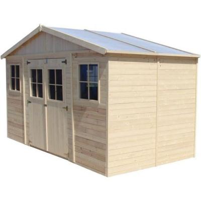 TIMBELA Abri de Jardin en Bois 8 m&sup2; - H246 x 418 x 220 cm -  M332
