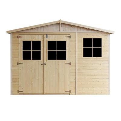 TIMBELA Abri de Jardin en Bois 9 m&sup2; - H226 x 324 x 316 cm -  M335