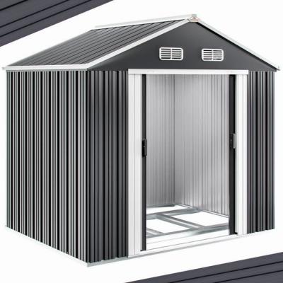 DEUBA Abri de jardin en m&eacute;tal gris 260x205x18cm