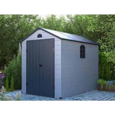 VENTE UNIQUE Vente-unique.com Abri de jardin en r&eacute;sine grise 5,32 m&sup2; CESIO