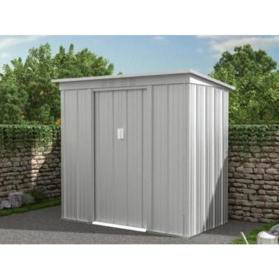 VENTE UNIQUE Abri de jardin m&eacute;tal en acier galvanis&eacute; gris 2,32 m&sup2; ACAMAR