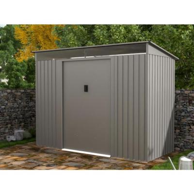 VENTE UNIQUE Abri de jardin m&eacute;tal en acier galvanis&eacute; gris 3,23 m&sup2; - FOLCO