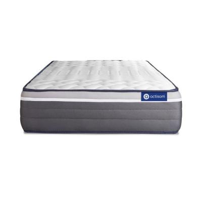 ACTISOM Matelas 90x200 Ressorts ensach&eacute;s+M&eacute;moire de forme Maxi &eacute;paisseur 7zones de confort