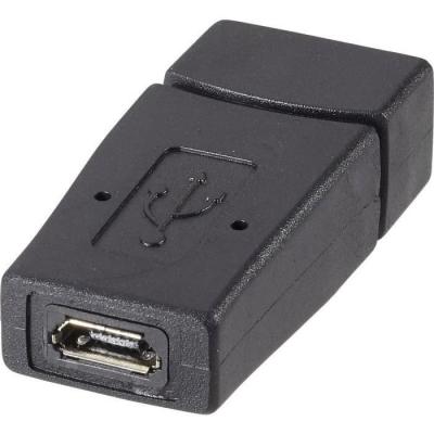RENKFORCE Adaptateur USB 2.0 rf-usba-01 - [1x USB 2.0 type A femelle - 1x USB 2.0 femelle Micro-B] - noir