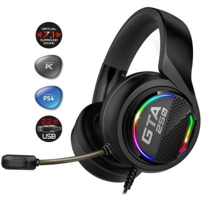 SPIRIT OF GAMER Casque Gaming filaire  GTA 250 RVB Noir 