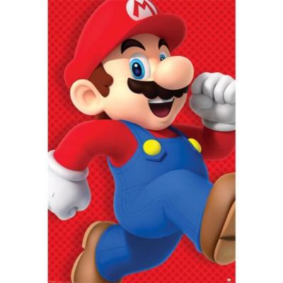 SUPER MARIO Poster  (Run) - Papier Glac&eacute; - 91x61cm