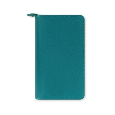 FILOFAX Agenda organiseur Saffiano Zip format Personal Compact Zip Aqua