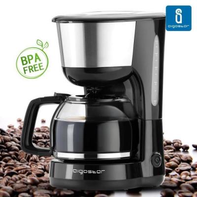 AIGOSTAR  Chocolate 30HIK - Cafeti&egrave;re &agrave; filtre 0% BPA 1.25 L 1000W. Filtre permanent fonction maintien au chaud. Design exclusif. 