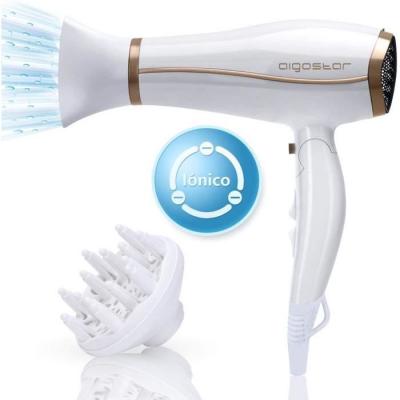 AIGOSTAR  Luna &ndash; S&egrave;che-cheveux ionique 2200W &agrave; ions n&eacute;gatifs pliable et l&eacute;ger  3 temp&eacute;ratures + option air froid. Manche pliable 