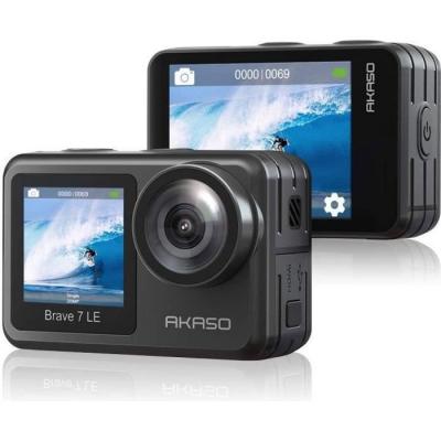 AKASO  Brave 7 Le Cam&eacute;ra Sport daction WiFi 4K 30FPS 20MP &&Eacute;cran Tactile et EIS 2.0 Cam&eacute;ra sous-Marine 40M avec T&eacute;l&eacute;commande -GYBK 