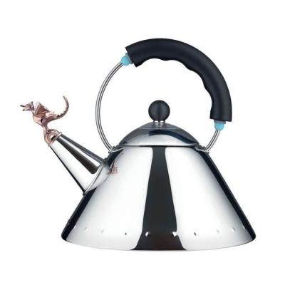 ALESSI  9093 REX B Bouilloire , acier inoxydable, noir, 9 x 25 x 26,5 cm, unit&eacute;s, 1,0