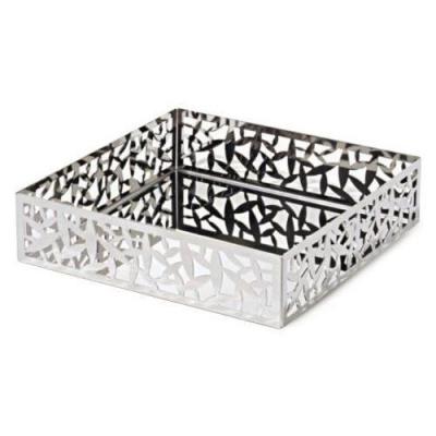 ALESSI  Msa10 Cactus! Porte-Serviettes En Papier De Table Avec Bord Ajour&eacute; En Acier Inoxydable 18/10