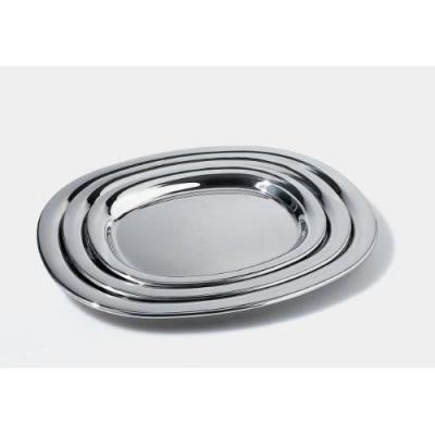 ALESSI  Jm13/30 L Plat de Service en Acier Inoxydable 18/10 Argent&eacute;