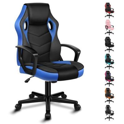 ALFORDSON Fauteuil de Jeu Course Bureau Ergonomique Pivotant Ordinateur Bleu