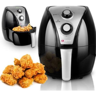 ALPINA  Friteuse sans Huile - Air Fryer - XL 3,2 Litres - 80-200 Degr&eacute;s - 1500 Watt - Noir