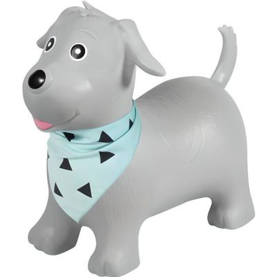 KINDSGUT Animal sauteur gonflable en plastique multicolore - chien gris -