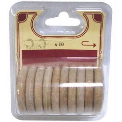 Anneau - lot de 10 - brut - d: 42 mm - pour tringle d: 20 mm - Mobois