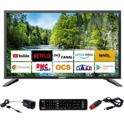 ANTARION  TV LED 32"" 81cm Smart Connect Android 9.0 12V/24V/220V Camping-car