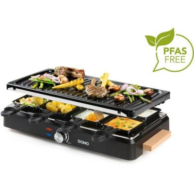 DOMO Appareil &agrave; raclette  DO9294G 1400 W 8 personnes noir mat - Neuf