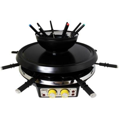 ZANUSSI Appareil &agrave; raclette et fondue -  - RCZ71 - 4 en 1 - 8 personnes - Noir