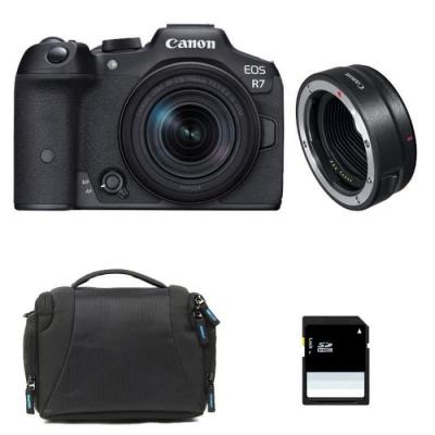CANON EOS R7 + RF-S 18-150mm F3.5-6.3 IS STM + Sac + Carte SD 8 Go + Bague EF-EOS R 