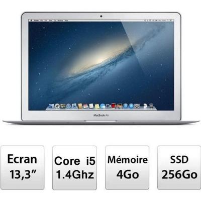 Apple MacBook Air 13,3'' LED 256 Go SSD 4 Go RAM Intel Core i5 bicoeur &agrave; 1,4 Ghz MD761B 
