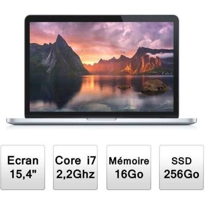 MacBook Pro 15"" Retina (2014) - Core i7 2.2 GHz 256 SSD - 16 Go QWERTY - N&eacute;erlandais