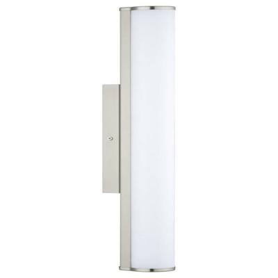 EGLO Applique design CALNOVA nickel satin&eacute; abat jour blanc