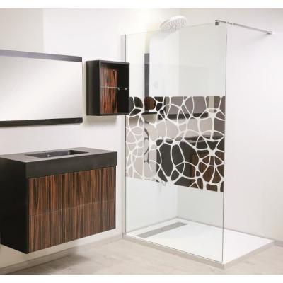 ONDEE Paroi ALEA - S&eacute;rigraphie miroir - 90x200x1cm - Verre tremp&eacute; - Transparent