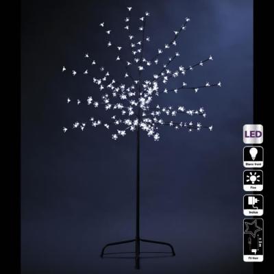 FEERIC LIGHTS & CHRISTMAS Deco NO&Euml;L - Arbre Fleur Lumineux 200 LED Blanc Froid - Hauteur 150 cm
