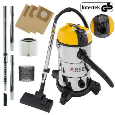 AREBOS Aspirateur Industriel 6en1 1300W 30L Acier Inoxydable Fonction de soufflage Jaune - Jaune - 