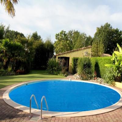 AREBOS  Couverture Solaire &agrave; Bulles pour Piscine Ronde Bleu 3,6 m 400 &micro;-microns Polyethylen