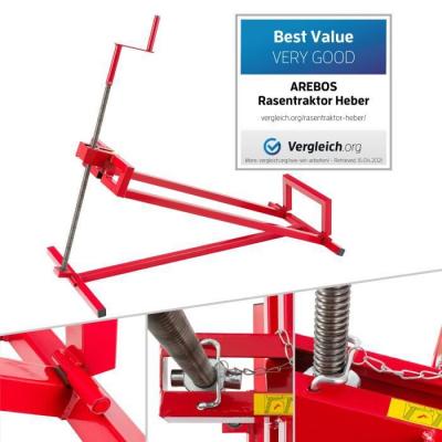 AREBOS L&egrave;ve-tondeuse Tracteur-tondeuse Dispositif de levage Cric Aide au nettoyage