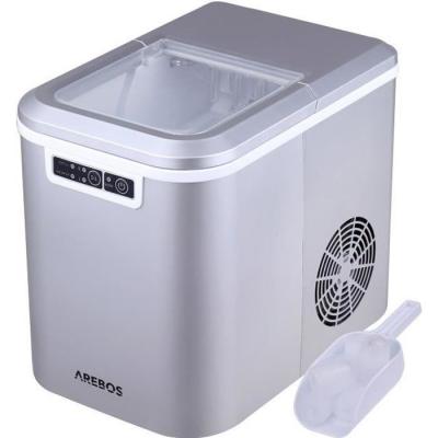 AREBOS  Machine &agrave; Gla&ccedil;ons 2,2L Icemaker Machine &agrave; Glace 12KG en 24h Argent&eacute;