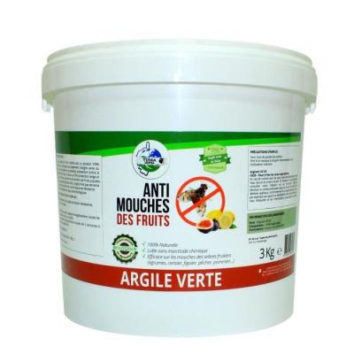 TERRA NOSTRA Argile verte Mouches des fruits - Seau 3 kg