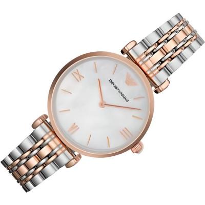 EMPORIO ARMANI  Montre femme bicolore Gianni T-Bar AR1683 rose or