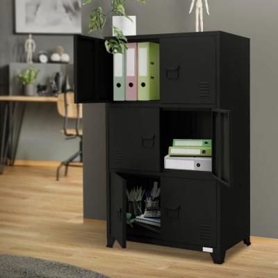 ML Design Armoire de bureau noir acier