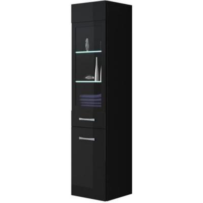 Armoire Colonne Rio (Noir Brillant)