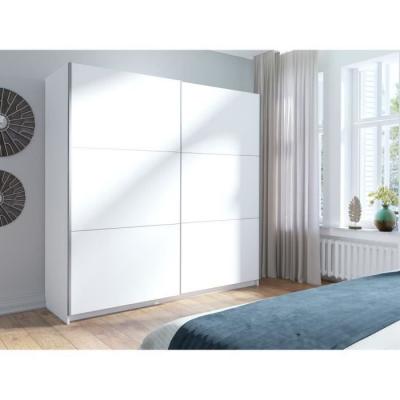 Armoire, garde robe 200 cm 2 portes coulissantes - blanc - Collection ARSALA 
