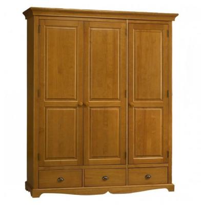 Beaux Meubles Pas Chers Armoire Penderie Pin Miel 3 Portes 3 T