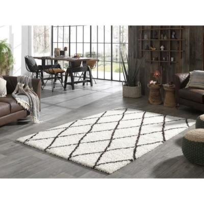 NAZAR  Tapis d'int&eacute;rieur Shaggy Asma cr&egrave;me - 120x160 cm T.U