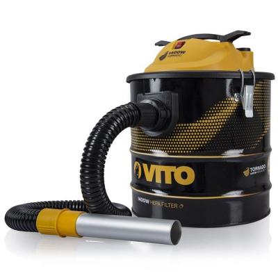 VITO PRO POWER Aspirateur de cendres TORNADO 1400W 18L VITO Filtre HEPA Cendres Jusqu'&agrave; 50&deg;C Souffleur Syst&egrave;me Auto nettoyage du filtre -