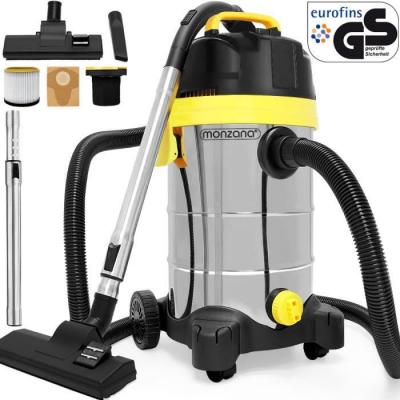 MONZANA&REG; Aspirateur eau et poussi&egrave;re 30L 1800W