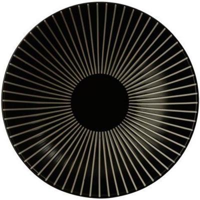 SECRET DE GOURMET Lot de 6 Assiettes Creuses Sun 19cm Noir