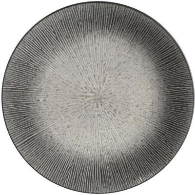 B&W CUISINE Secret de Gourmet - Assiette plate Atelier - C&eacute;ramique - Gris