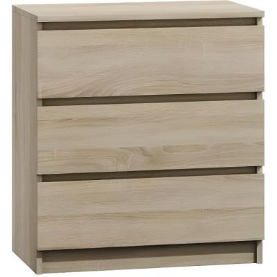 Commode moderne avec 3 tiroirs Malwa M3 - Sonoma 